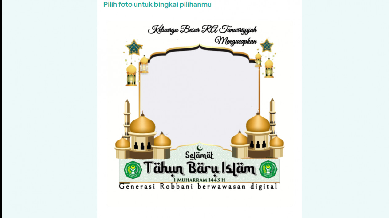15 Link Download Twibbon Tahun Baru Islam Atau 1 Muharram 1444 Hijriyah