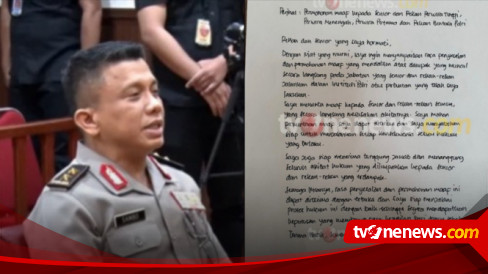 Ferdy Sambo Bacakan Surat Permintaan Maaf Pada Senior Dan Bawahan Ini