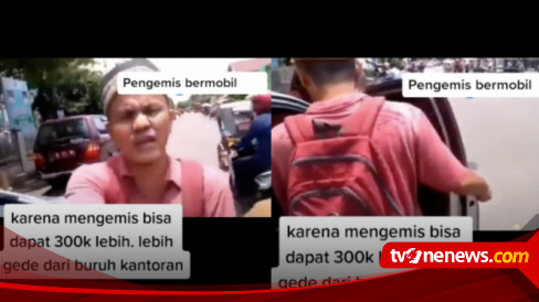 Viral Pria Pengemis Kepergok Warga Naik Mobil Pribadi, Ngalahin Pegawai