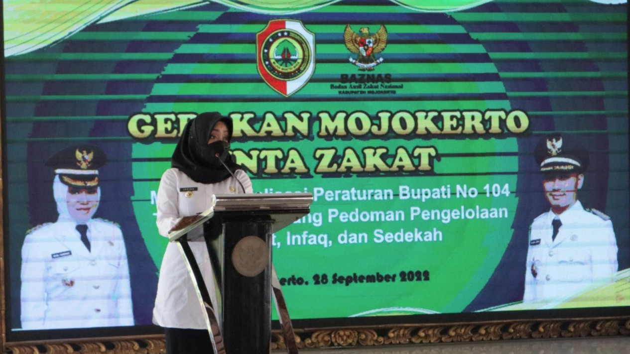 Gerakan Cinta Zakat bagi ASN, Bupati Mojokerto Sosialisasi Perbup Tentang Zakat, Infaq dan Sedekah
            - galeri foto