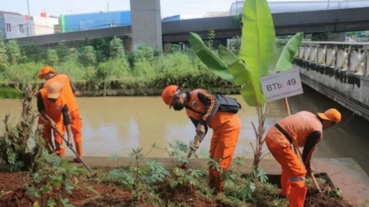 Kolong Tol Becakayu Ditanami 150 Pohon, Ada Pohon Tabebuya hingga Kamboja
            - galeri foto