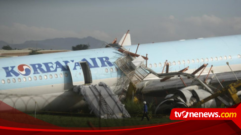 Pesawat Korean Air Mendarat Melewati Landasan Pacu di Filipina. Tidak Ada Korban Jiwa