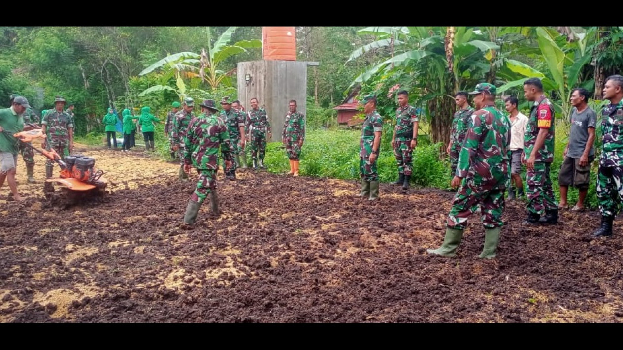 Dukung Program Ketahanan Pangan Prajurit Tni Di Selayar Buka Lahan