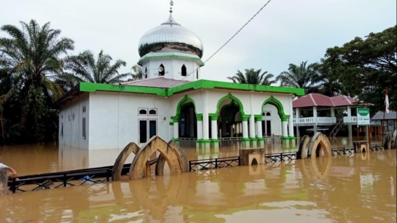 Sungai Meurebo Meluap, 5 Kecamatan Terendam Banjir Di Kabupaten Aceh Barat