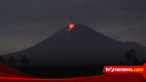 Cuaca Cerah Gunung Semeru Terpantau Keluarkan Letusan Disertai Suara Gemuruh Dan Guguran Lava Pijar