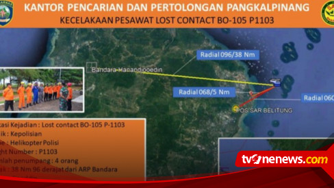 Polisi Pastikan Helikopter P1103 yang Hilang Kontak di Bangka Belitung Layak Terbang