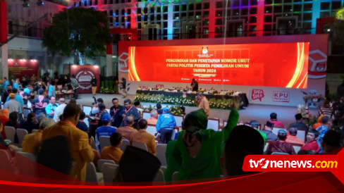 BREAKING NEWS Inilah Nomor Urut Parpol Peserta Pemilu 2024 Hasil Pengundian KPU