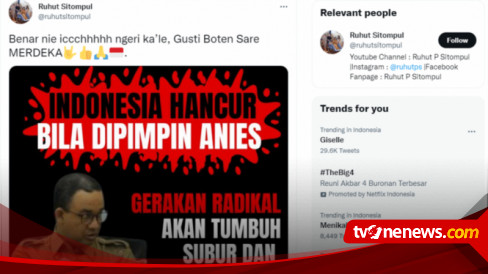 Ruhut Sitompul Sebut Indonesia Hancur Kalau Dipimpin Anies Baswedan, NasDem Marah Besar