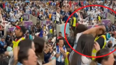 Viral Video Petugas Piala Dunia 2022 Menolak Pelukan Fans Wanita Argentina, Tuai Sorotan Netizen