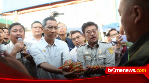 Mentan SYL Bersama PJ Gub DKI Sidak Pasar Kramat Jati, Pastikan Bawang dan Cabai Aman