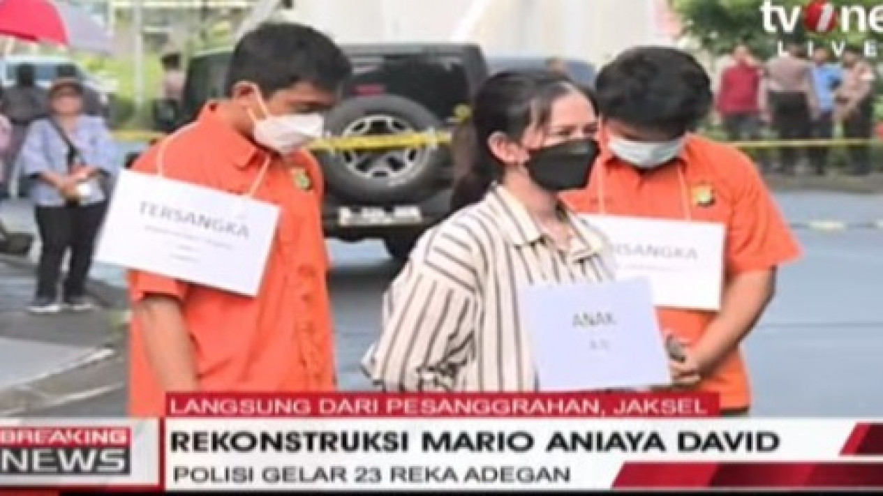 37 Reka Adegan Digelar Dalam Rekonstruksi Penganiayaan Mario Ke David ...