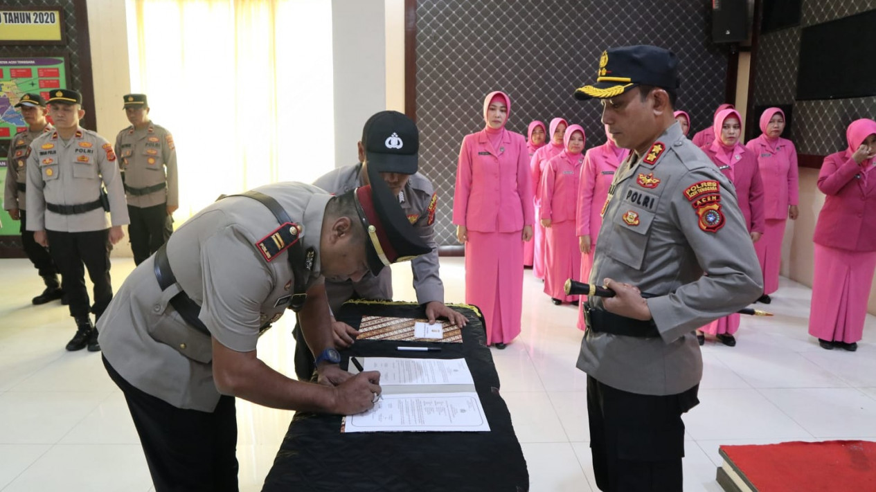 Kapolres Aceh Tenggara Pimpin Sertijab Kasat Reskrim