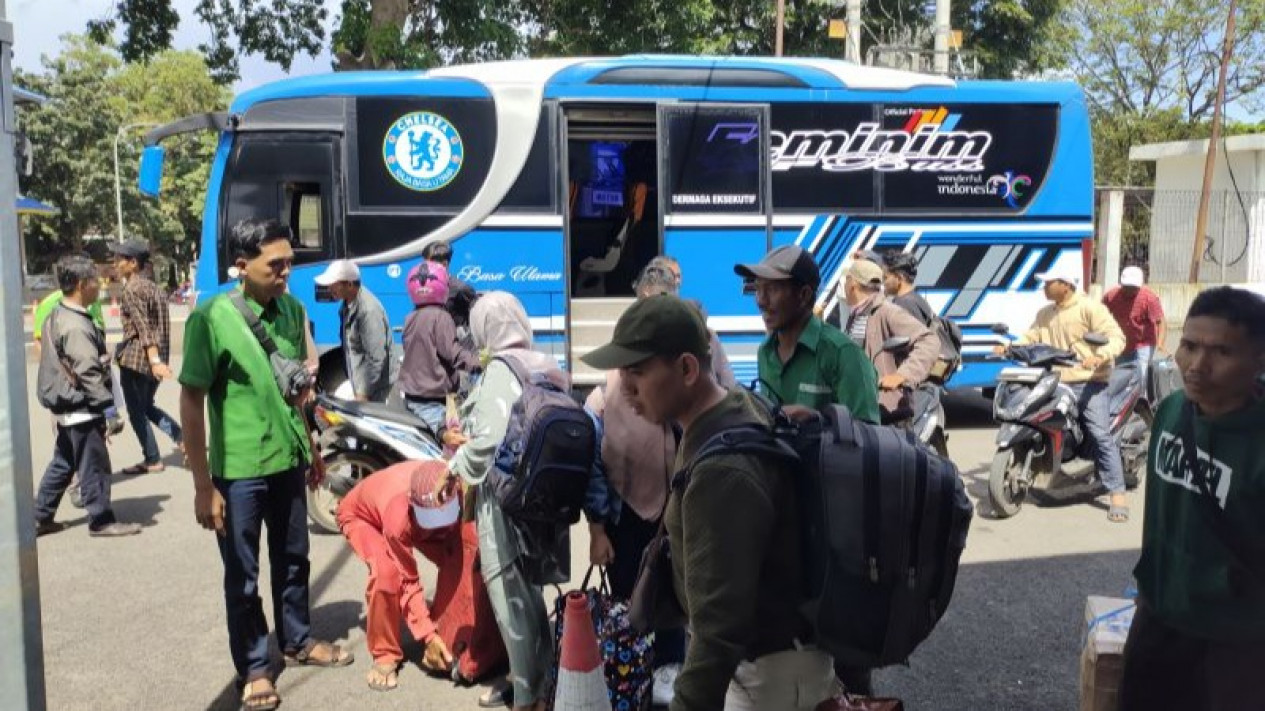 Pergerakan Pemudik di Terminal Rajabasa Meningkat 5 Persen pada H-7 Lebaran
            - galeri foto