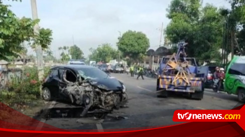 Tiga Kendaraan Terlibat Kecelakaan, Diduga Sopir Brio Mengantuk