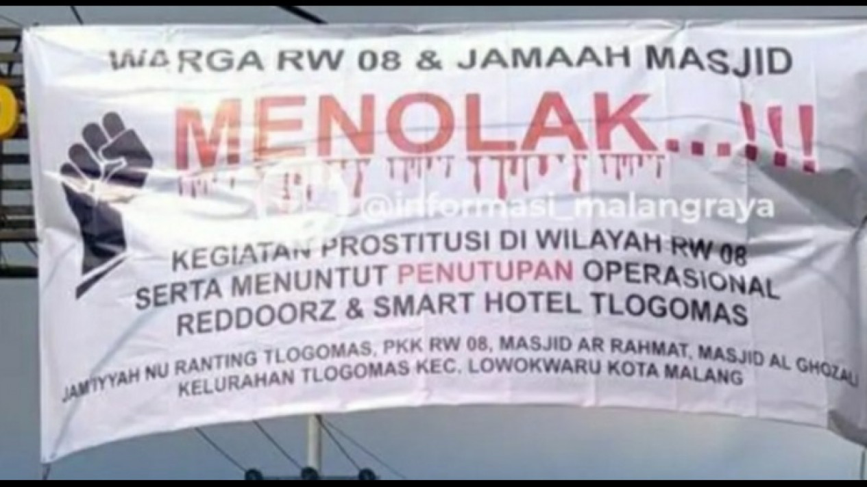 Tolak Prostitusi Online, Warga Kota Malang Tuntut 2 Hotel di Tlogomas Tutup
            - galeri foto