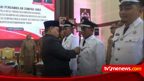 Bupati Kotim Lantik Penjabat Kades Untuk Isi Jabatan Pasca Ditinggal Daftar Caleg