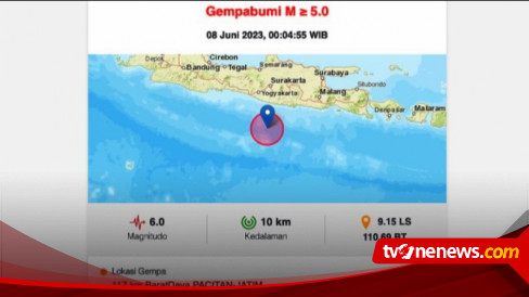 Gempa Bumi M 6.0 Di Pacitan Membuat Barang Terpelanting