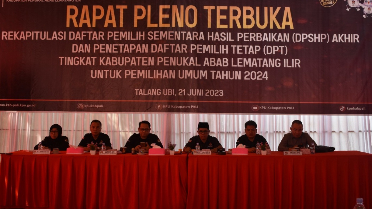 Jumlah DPT Pemilu 2024 KPU Pali Meningkat Sebanyak 11.848 dari Pemilu Sebelumnya
            - galeri foto