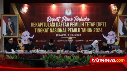 KPU RI Gelar Rapat Pleno Terbuka Tetapkan Daftar Pemilih Tetap Pemilu 2024