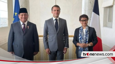 Menhan Prabowo dan Menlu Retno bertemu Presiden Prancis, Ini yang Dibahas