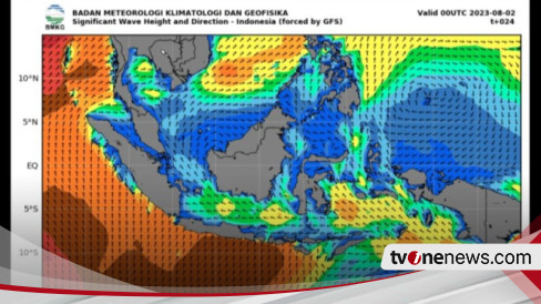 Waspada Gelombang Tinggi Di Sejumlah Perairan Indonesia, BMKG ...