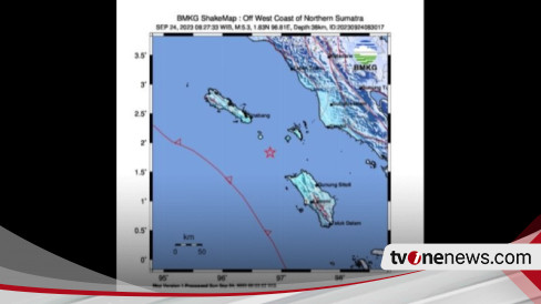 Nias Utara Diguncang Gempa Bermagnitudo 5,3