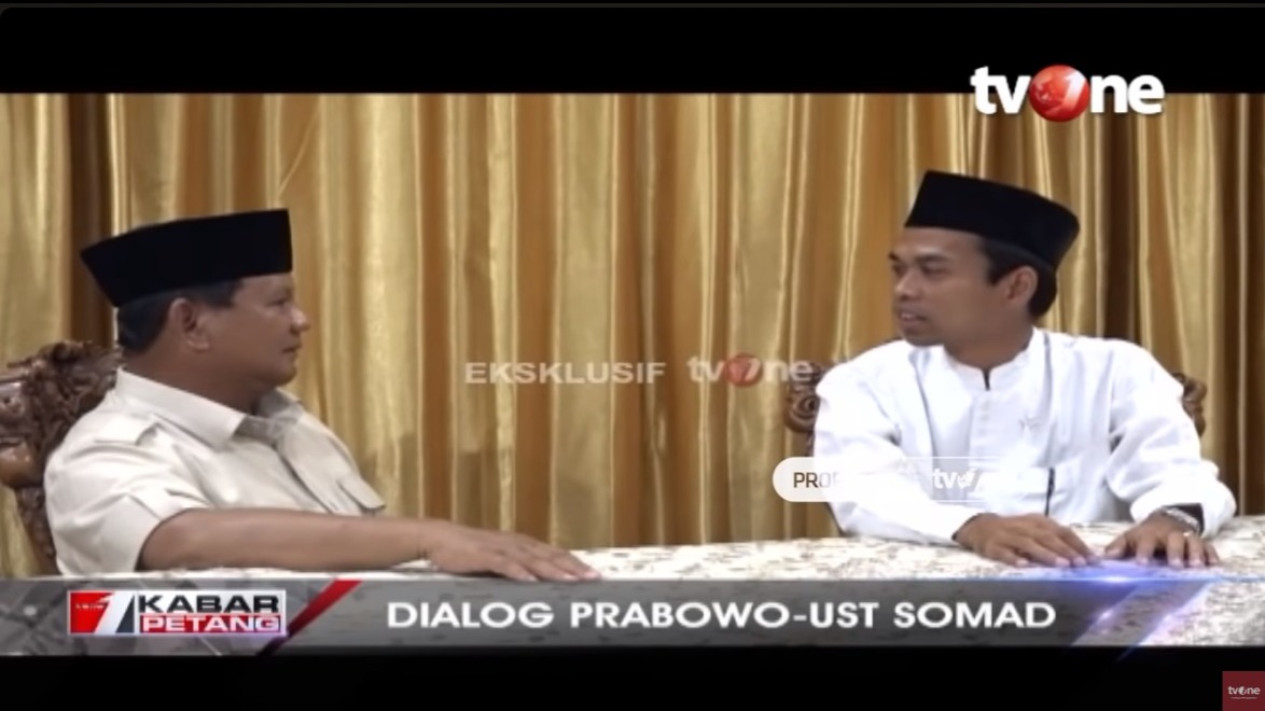 Kilas Balik, Kisah Harmonis Prabowo Subianto Dengan Ustaz Abdul Somad ...