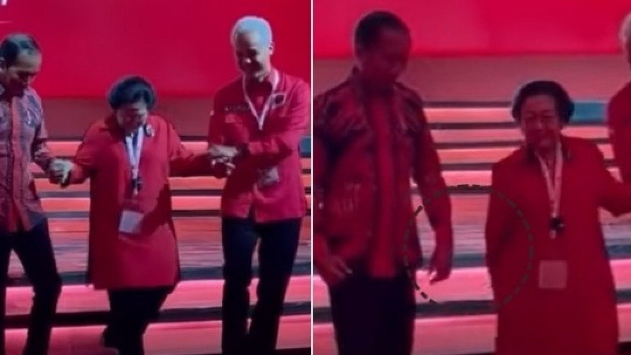 Viral Video Megawati Tepis Tangan Jokowi Di Acara Rakernas Puan Kasih