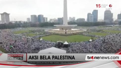 Ribuan Orang Padati Monas Serukan Palestina Merdeka