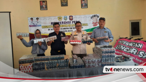 Satu Juta Batang Rokok Ilegal Berhasil Diamankan Tim Gabungan Sapol Pp