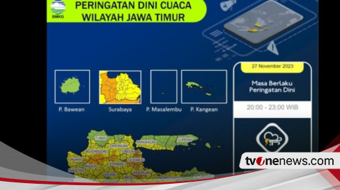 BMKG Warning Hujan Dengan Intensitas Ringan Hingga Lebat Disertai Petir ...