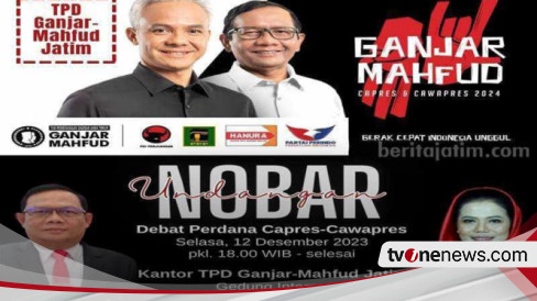 TPD Ganjar-Mahfud Jatim Gelar Nobar Debat Capres Cawapres Di Gedung ...