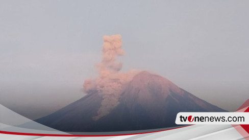 Lagi, Gunung Semeru Erupsi dengan Letusan Setinggi 1 Km