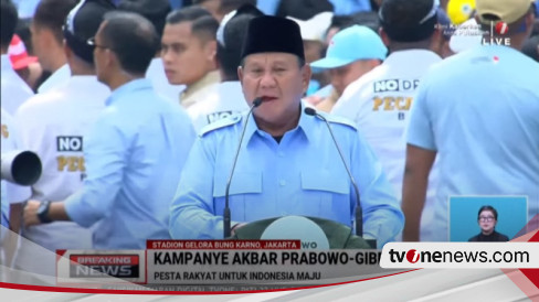 Prabowo Sebut Massa Yang Hadir Di GBK Mencapai 600 Ribu Orang