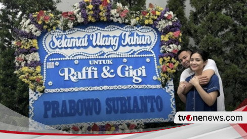 Ulang Tahun, Raffi Ahmad dan Nagita Slavina Dapat Hadiah Karangan Bunga dari Prabowo