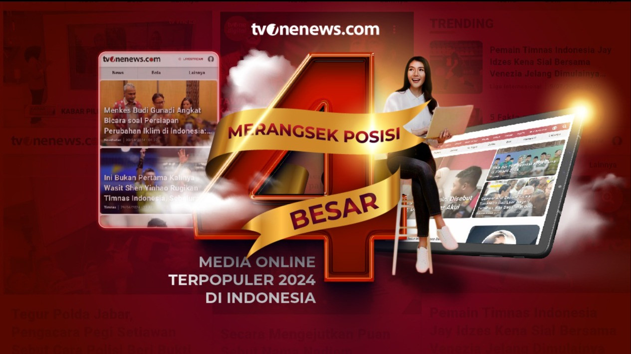 INFOGRAFIS: Makin Gacor, tvOneNews.com Merangsek Posisi 4 Besar Media Online Terpopuler 2024 di Indonesia
            - galeri foto