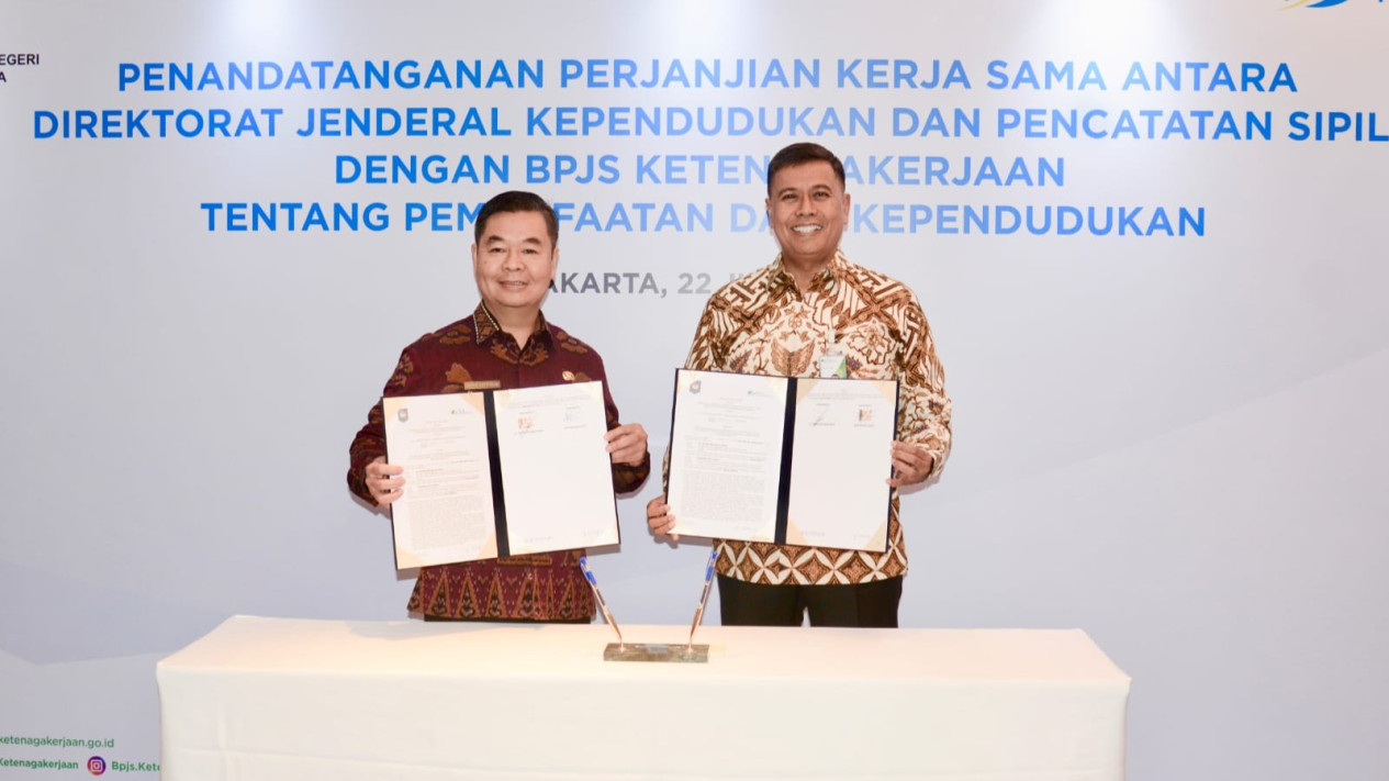 Lanjutkan Kerja Sama, BPJS Ketenagakerjan dan Dirjen Dukcapil Sepakat Manfaatkan Layanan IKD
            - galeri foto