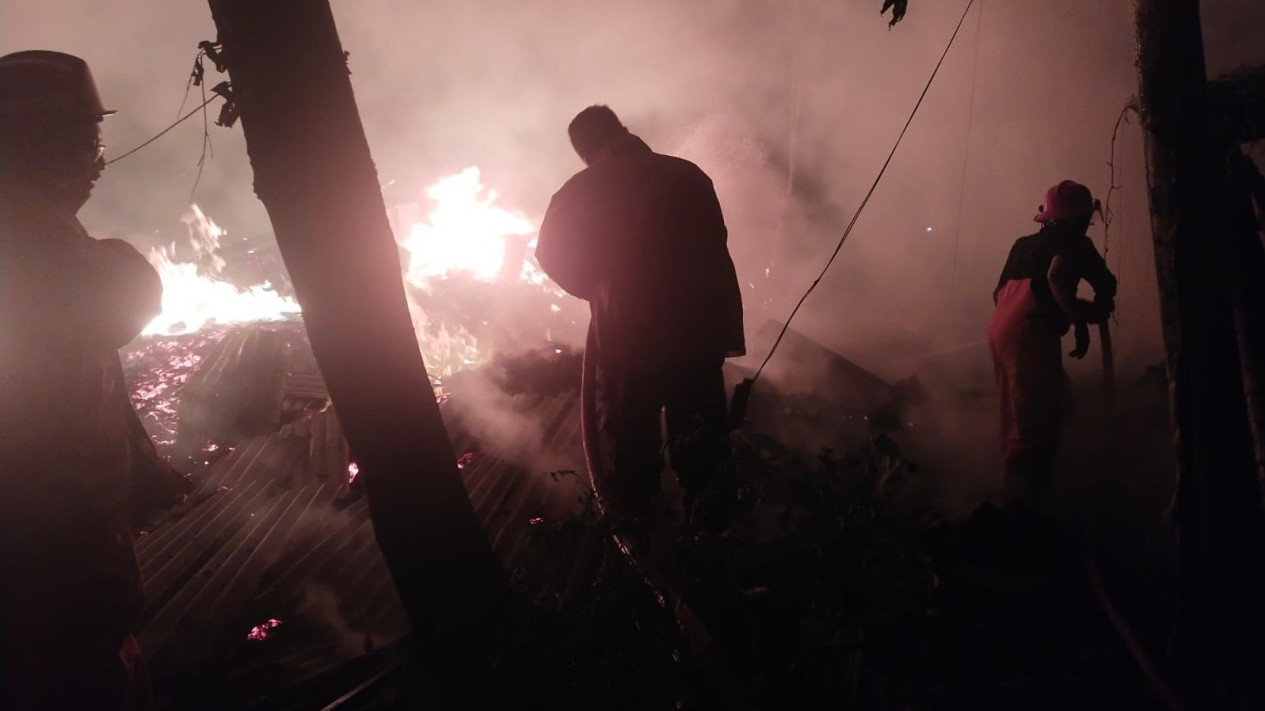 Kandang Ternak Terbakar Hebat di Gresik, Seekor Sapi dan Dua Kambing Tewas Terpanggang
            - galeri foto