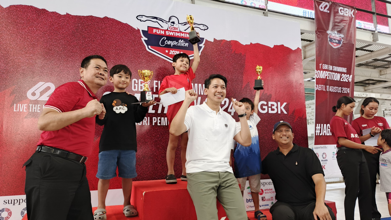 Gelaran 1st GBK Fun Swimming Competition 2024 Bergulir, Diikuti 600 Peserta TK hingga Sekolah Dasar
            - galeri foto