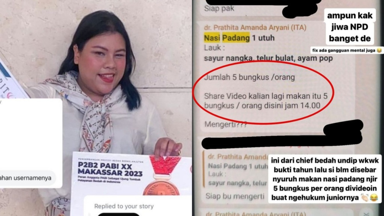 Ragam Bullying ala PPDS Undip Buntut Meninggalnya Dr. Aulia Risma Lestari, Makan Nasi Padang 5 Bungkus hingga...
            - galeri foto