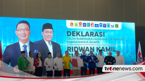 Sah! 12 Partai Resmi Deklarasi Ridwan Kamil-Suswono Jadi Cagub-Cawagub pada Pilkada Jakarta 2024