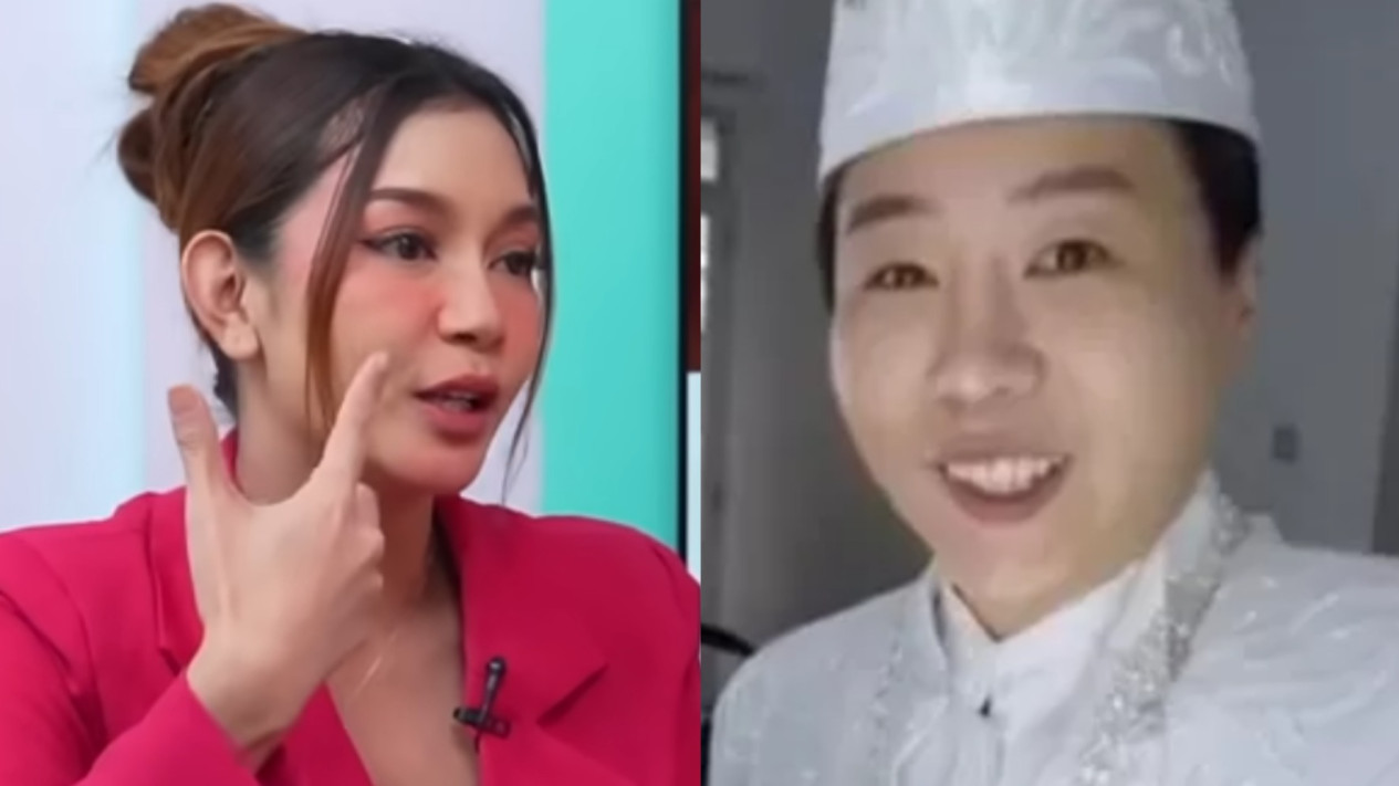 Kania Permatasari dan mantan suaminya, Ujung Oppa seorang YouTuber asal Korea yang menikah demi konten. Sumber: kolase tim tvOnenews