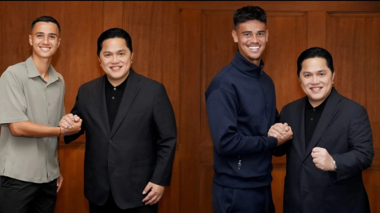 Proses naturalisasi Eliano Reijnders dan Mees Hilgers bersama Ketum PSSI, Erick Thohir. Sumber: Instagram Erick Thohir