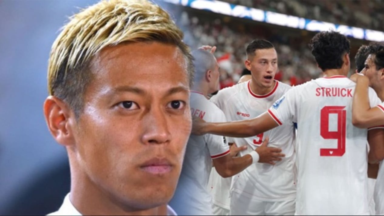 Legenda Jepang, Keisuke Honda singgung Timnas Indonesia kebanjiran pemain Eropa. Sumber: kolase tim tvOnenews