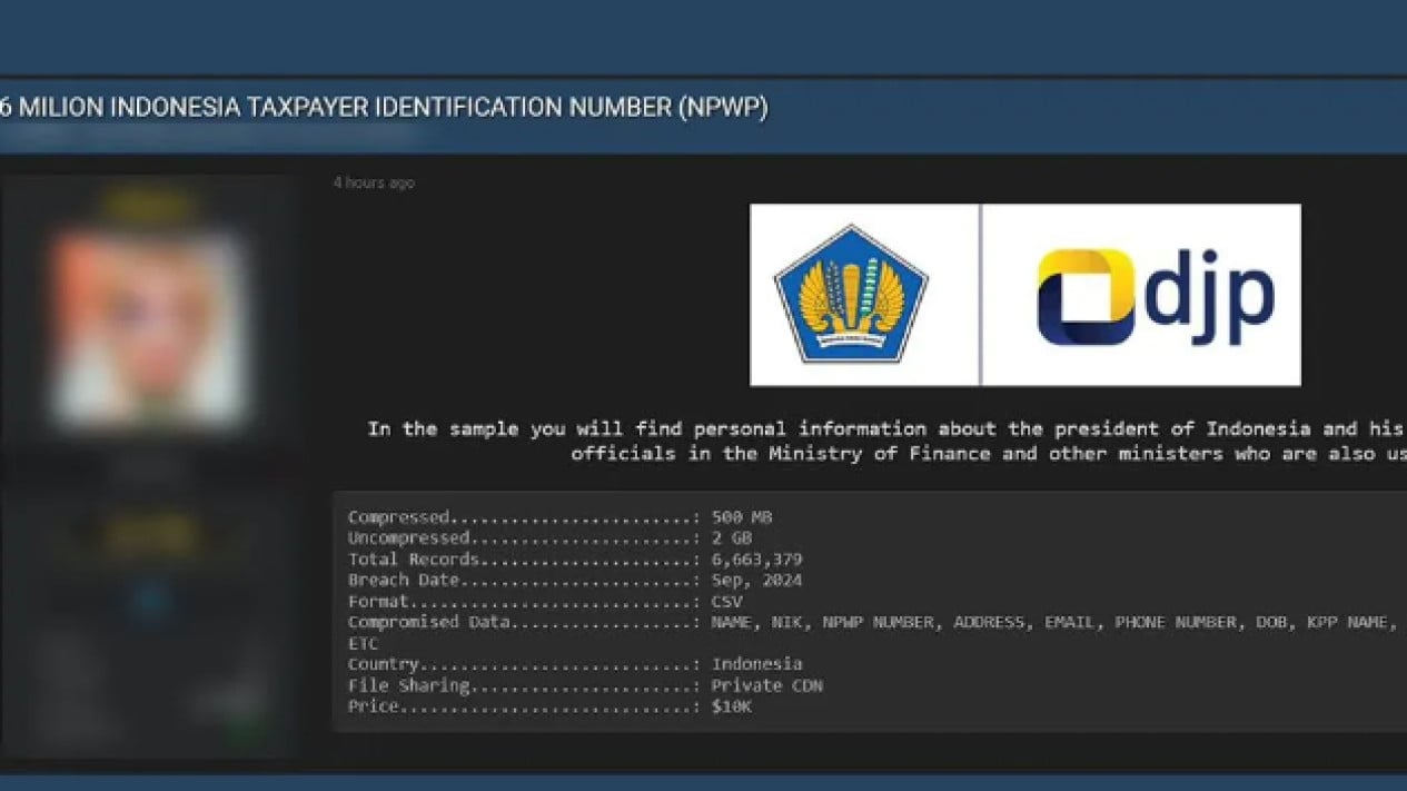 6 Juta Data NIK, NPWP, hingga Nomor Telpon Diduga Bocor: Termasuk Data Presiden Jokowi, Gibran dan Para Menteri
            - galeri foto