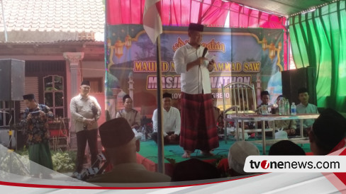 Hadiri Maulid Nabi, Arif Sugiyanto dapat Dukungan dari Para Kiai Kampung