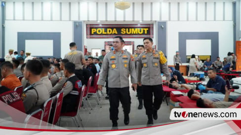 Polda Sumut Gelar Donor Darah dalam Rangka HUT Humas Polri ke-73