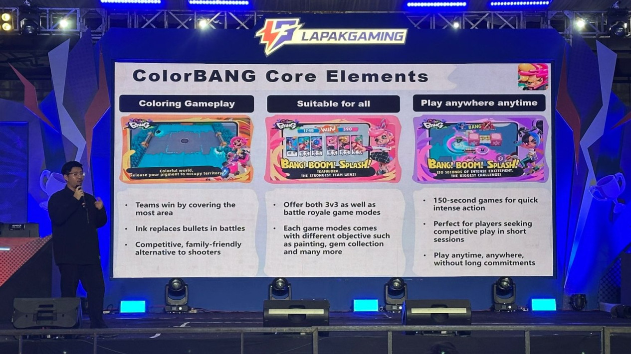 Curi Perhatian di Lapakgaming Battle Arena 2024, NominoX Games Tampilkan Game Populer ColorBANG dan Umumkan Kolaborasi dengan B.DUCK
            - galeri foto