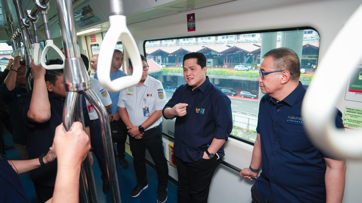 Erick Thohir Minta Waktu Tempuh Kereta Bandara Dipercepat, Dorong KAI dan InJourney Bikin Soetta ke Pusat Kota Jakarta jadi 35 Menit
            - galeri foto
